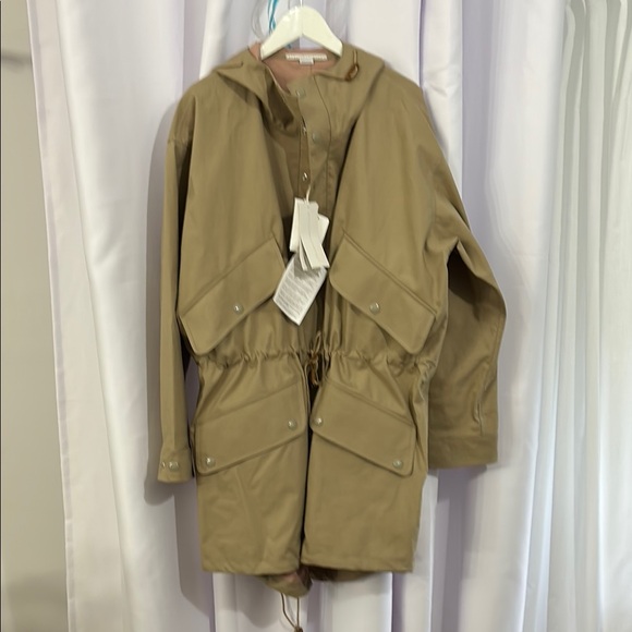 Stella McCartney Beige Hooded Jacket 48 - Picture 1 of 13